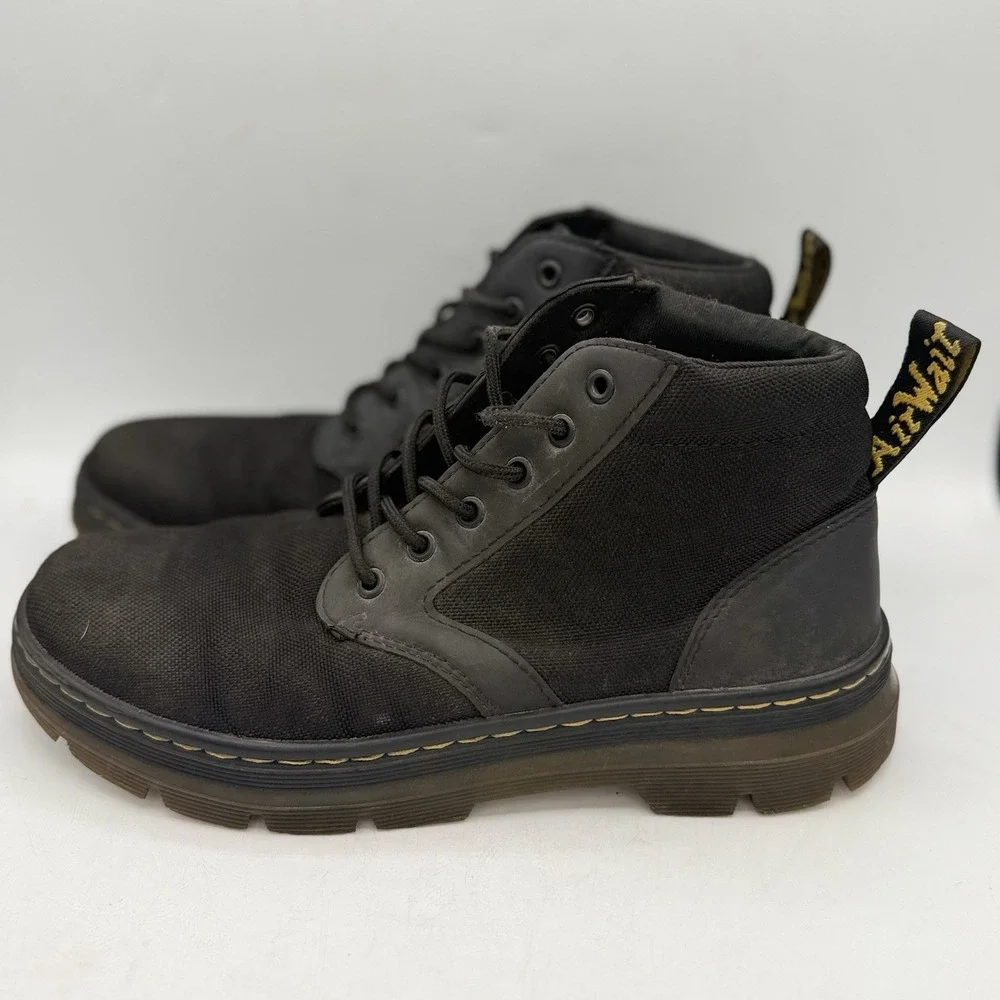 Dr Martens Bonny Black Nylon Canvas Chukka Boots Mens Size 9 Doc AirWair Ankle